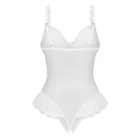 Obsessive Weddya body alb cu chilot deschis lenjerie intimă de mireasă - 75893473 - 4