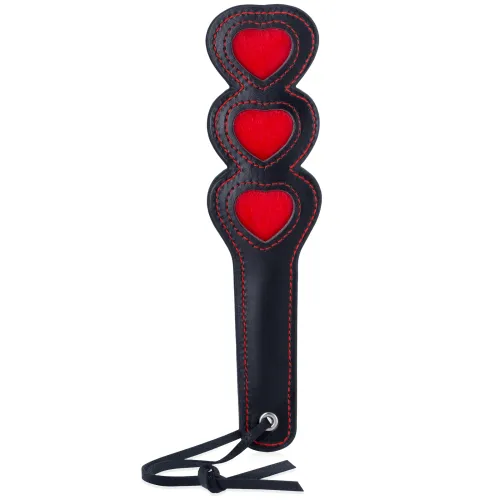 Lingură de piele drăguță cu inimi BDSM - 72883148