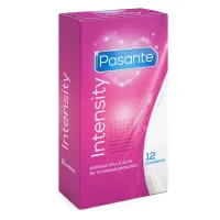 Prezervative Pasante Intensity cu striații și protuberanțe 12 buc  - 76176993 - 3