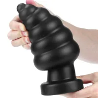 Plug anal vibrator mare cu ventuză și telecomandă, 10 funcții - 78391482 - 6