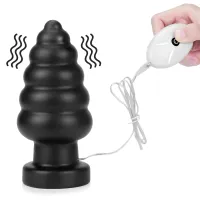 Plug anal vibrator mare cu ventuză și telecomandă, 10 funcții - 78391482 - 4