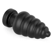 Plug anal vibrator mare cu ventuză și telecomandă, 10 funcții - 78391482 - 2