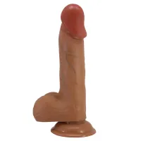 Dildo realist moale cu ventuză maro 20,5 cm - 74470910 - 6