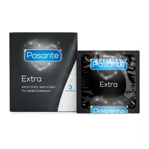 Pasante Prezervative Extra rezistente cu lubrifiant suplimentar 3 buc - 74547577