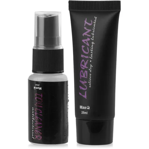 MINI SET MAN Q GEL LUBRIFIANT  25 ml  + TOY CLEANER AGENT PENTRU CURĂȚAREA ACCESORIILOR  20 ml - 57215591
