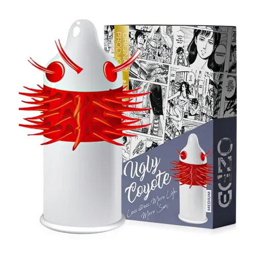 Prezervativ cu denivelări EGZO Ugly Coyote - 79623122