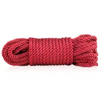 Sfoară bondage roșie din bumbac 10 m accesoriu BDSM - 71146281 - 4