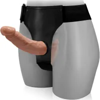 Strap-on pentru femei cu penis dublu pe curele pentru pegging - 71762248 - 3