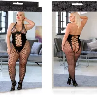 BODYSTOCKING CU ALUNIȚĂ PLUS SIZE XL-XXXL SALOPETĂ SEDUCĂTOARE - 78332096 - 3