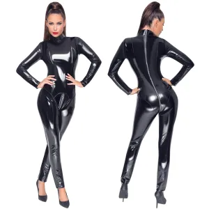 Black Level costum negru lucios cu fermoare - 74641623
