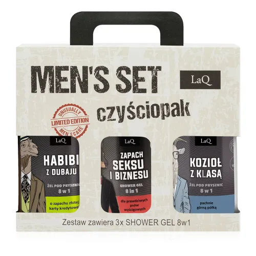 LAQ set 3 geluri de duș bărbați 3x500 ml - 79698032