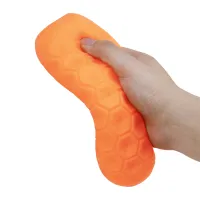 Masturbator masculin din gel cu striații și biluțe pentru masaj, Portocaliu - 78647783 - 5