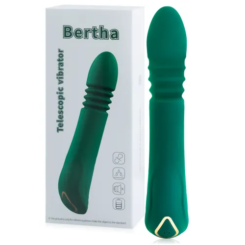 Vibrator telescopic din silicon cu mișcare de împingere, 10 programe, 18,5 cm - 73012167