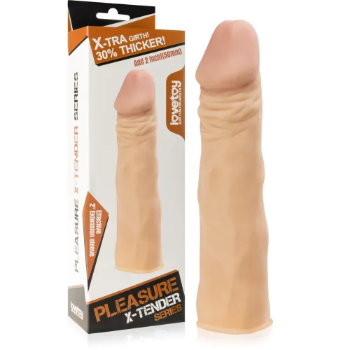 Manșon pentru penis cu efect de alungire și îngroșare senzații 100% realiste - 75814824
