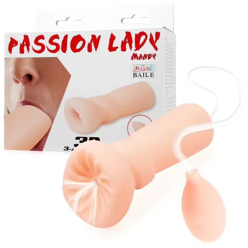 Masturbator din piele cibernetică, anus artificial cu pompă de vacuum - 75222530