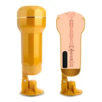 Vagină artificială realistă Tara cu ventuză reglabilă și vibrații - 73074365 - 5