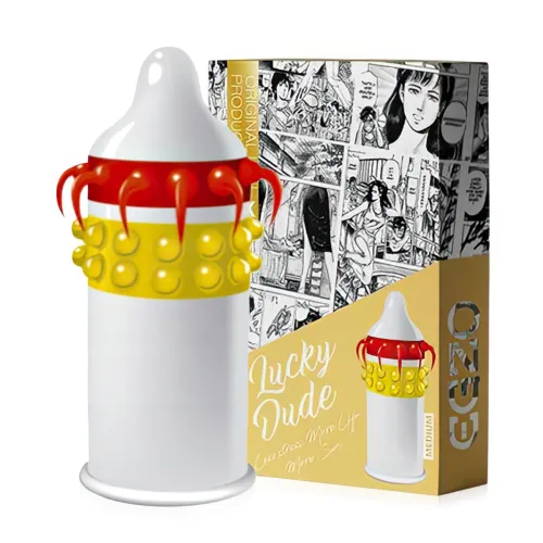 Prezervativ cu proeminențe EGZO Lucky Dude - 76577099