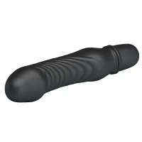 Mini vibrator negru din silicon pe baterii, 10 funcții de vibrație - 79218008 - 4