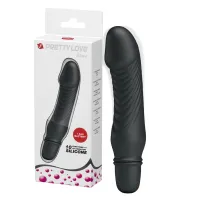 Mini vibrator negru din silicon pe baterii, 10 funcții de vibrație - 79218008 - 6
