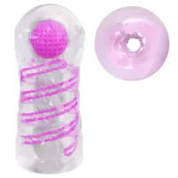 Masturbator bărbătesc strâmt din gel cu bilă de masaj vagin artificial - 74583313 - 6