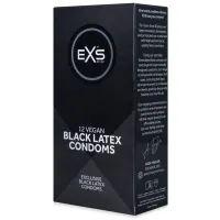 Prezervative din latex negru EXS BLACK LATEX, 12 bucăți - 78496749 - 2