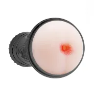 Pocă realistă artificială într-un tub negru anus - 74629671 - 2