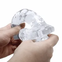 Dildo realist transparent cu ventuză penis 17 cm - 70358176 - 4