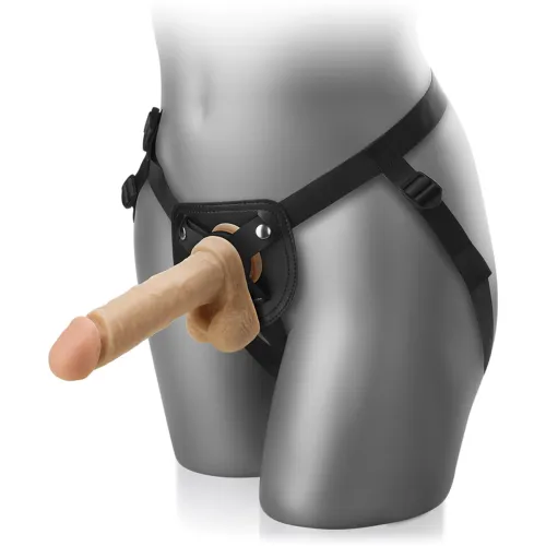 PENIS NATURAL BINE PROPORȚIONAT, STRAP ON CU CUPĂ DE ASPIRARE  - 75509251