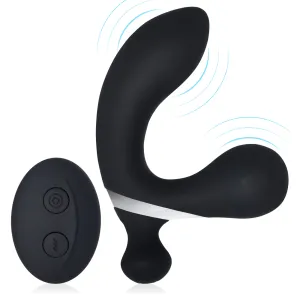 Masaj vibrațional negru pentru prostată cu 11 programe + telecomandă - 76085600