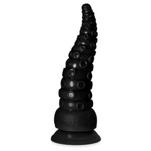 Dildo negru flexibil texturat de 21 cm în formă de tentaculă - 72773374