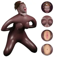 Păpușă sexuală realistă 98 cm 3 orificii maro – 77973647 - 6