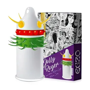 Prezervativ cu proeminențe EGZO Jolly Roger - 74117403