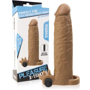 MEMBRU EXTINS CU 5 CM - MANȘON EXCLUSIV PENTRU PENIS CU VIBRAȚII ȘI FILE DE MASAJ -70649966