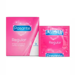 Prezervative clasice Pasante Regular cu rezervor 3 buc - 79479525