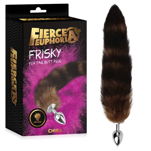 Cui anal din argint cu coadă pufoasă anal plug - 75695379