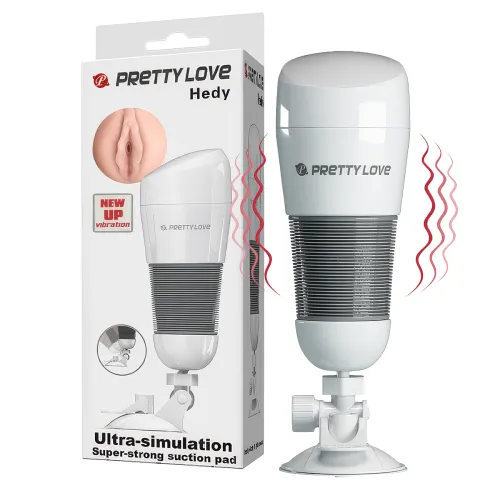 Masturbator masculin tip tub vagin artificial cu vibrații - 74738850