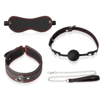 Set cu zgardă și lesă BDSM EROSPACE WILD PLAY C9 4 produse - 79537941 - 6