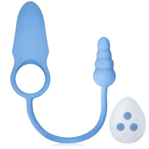 Inel vibrațional pentru erecție cu dop stimulant, 100 funcții - 72231273