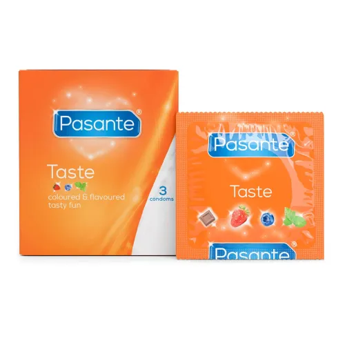 Prezervative cu arome Pasante Taste 3 buc - 72385775
