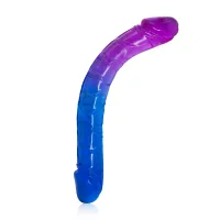 Dildou realist cu două capete pentru cupluri LGBT, flexibil, 24 cm - 72448663 - 2