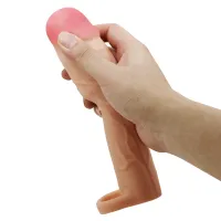 Manșon realist pentru alungirea penisului + 7,6 cm, Culoarea pielii - 73309188 - 5