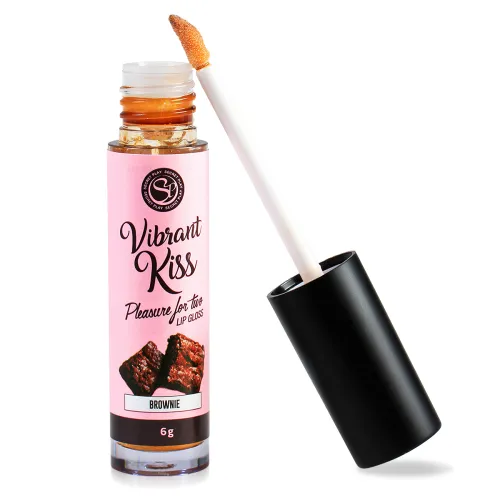 Vibrant Kiss Brownie luciu de buze aromat vibrator lichid - 72441174
