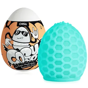 Oul masturbator din gel albastru cu lubrifiant pentru bărbați - 78142419