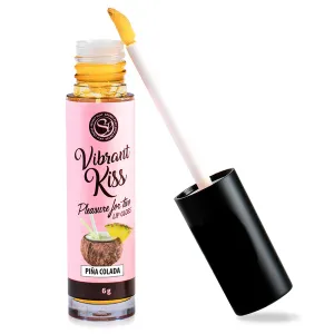 Vibrant Kiss Pina Colada luciu de buze vibrator lichid cu aromă - 78554345