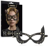 Rebellion mască de ochi senzuală BDSM din piele maro pentru pisici - 77003512 - 4