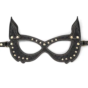 Rebellion mască de ochi senzuală BDSM din piele maro pentru pisici - 77003512