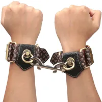 Cătușe elegante Rebellion din piele pentru mâini accesoriu BDSM - 73400331 - 4