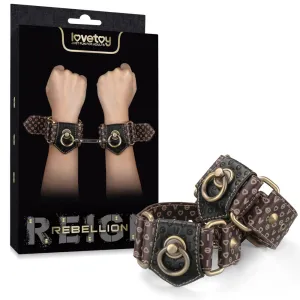 Cătușe elegante Rebellion din piele pentru mâini accesoriu BDSM - 73400331
