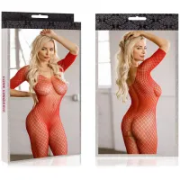 BODYSTOCKING OPEN CROTCH LENJERIE EROTICĂ COMBINEZON DIN PLASĂ  – 76542992 - 3