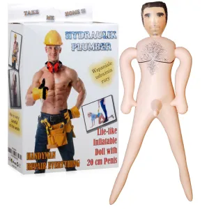 Păpușă gonflabilă de dragoste Instalator penis 20 cm - 74303475